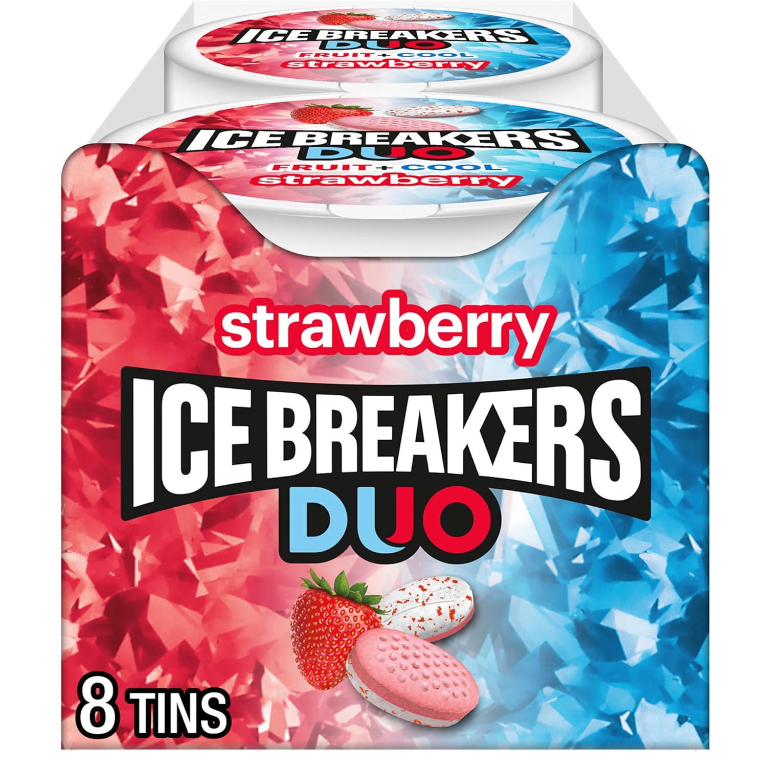 ICE BREAKERS Duo Fruit Plus Cool Strawberry